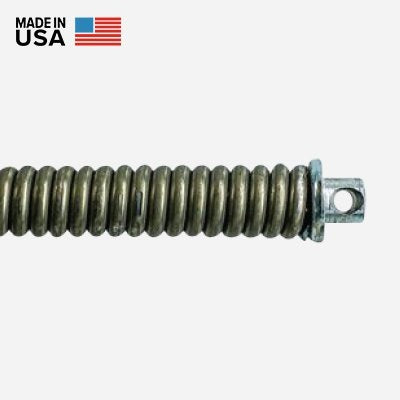 Cable continuous aircraft wire reinforced with front & rear fittings