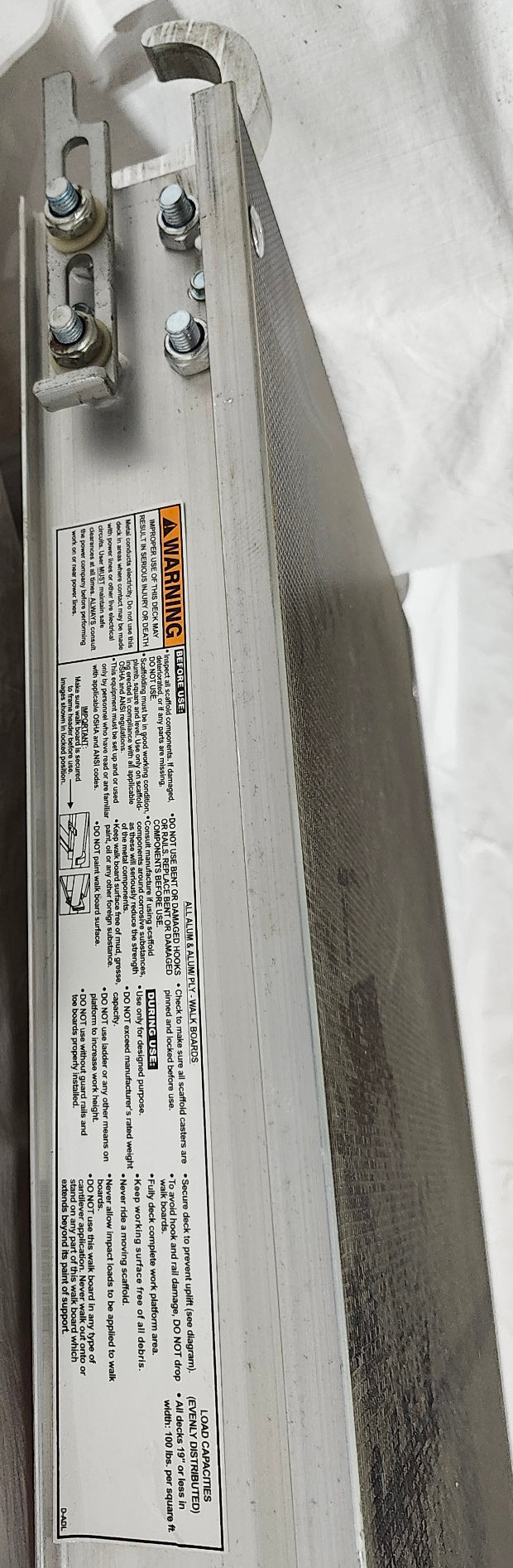 Platform aluminum with marine plywood deck