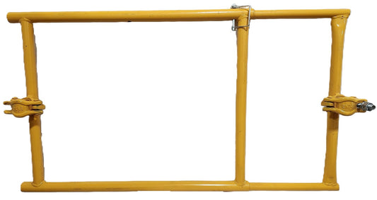 Safety end rail for arch frames