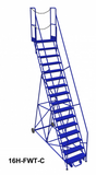 mobile ladder 16 step w/ front walk through