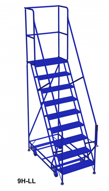 Mobile Ladder Code Mobile ladder 9 step w/lever lift – Equipment Depot Canada Inc.