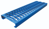 Mobile ladder 9 step w/diamond channel grating