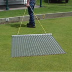 Drag mat steel c/w tow bar, pull rope and handle in two sizes