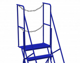 Mobile ladder 10 step 90" platform height w/walkouts