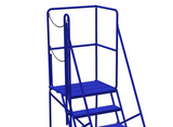 Mobile ladder 10 step 90" platform height w/walkouts