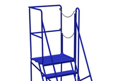 Mobile ladder 10 step 90" platform height w/walkouts