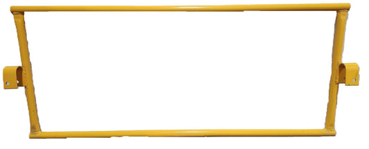 Safety end rail for arch frames