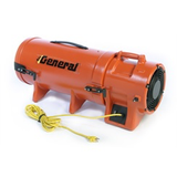 Blower 8" .33 HP axial fan 902 CFM free air c/w 8" hose x 25' & cannister